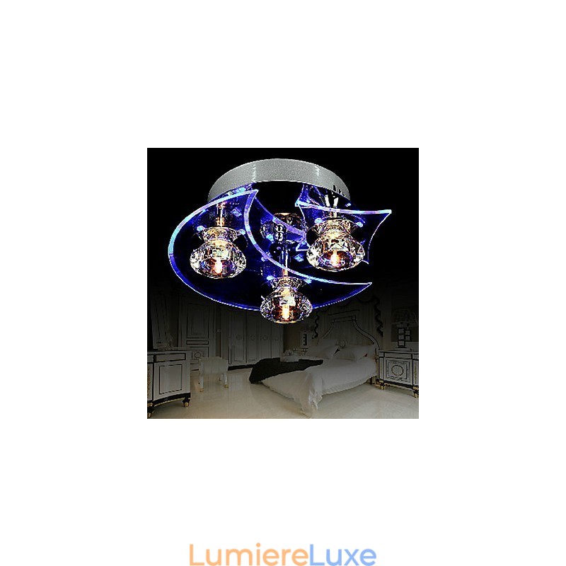 Lustre moderne en cristal Living 3 lumières