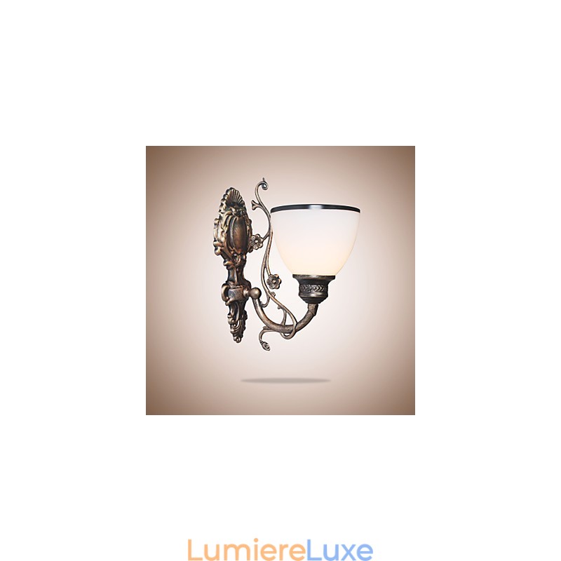 Applique murale américaine simple, lampe de chevet, lampe décorative de salon, lampe murale créative en fer forgé de style européen
