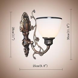 Applique murale américaine simple, lampe de chevet, lampe décorative de salon, lampe murale créative en fer forgé de style européen
