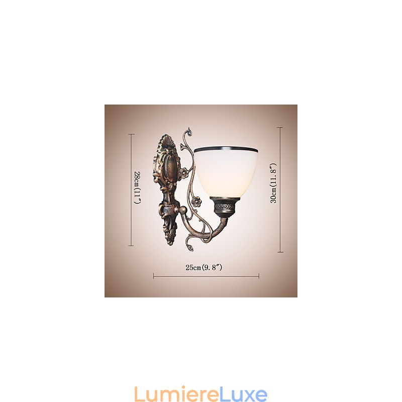 Applique murale américaine simple, lampe de chevet, lampe décorative de salon, lampe murale créative en fer forgé de style européen