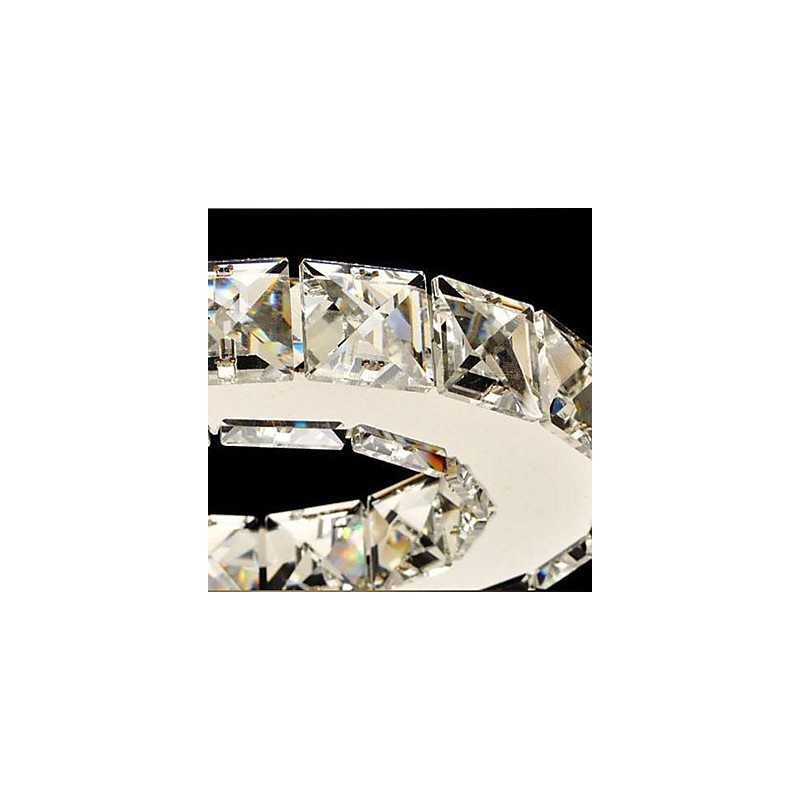 Plafonnier en cristal à 5 lumières, moderne, transparent, galvanoplastie, acier inoxydable