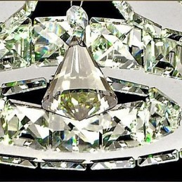 Plafonnier en cristal à 5 lumières, moderne, transparent, galvanoplastie, acier inoxydable