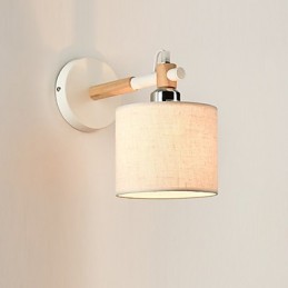 Applique murale en tissu moderne et contemporaine avec lumière ambiante
