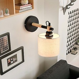 Applique murale en tissu moderne et contemporaine avec lumière ambiante