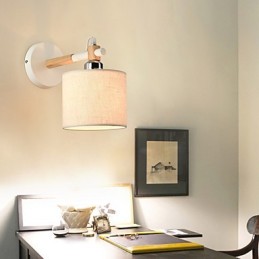 Applique murale en tissu moderne et contemporaine avec lumière ambiante
