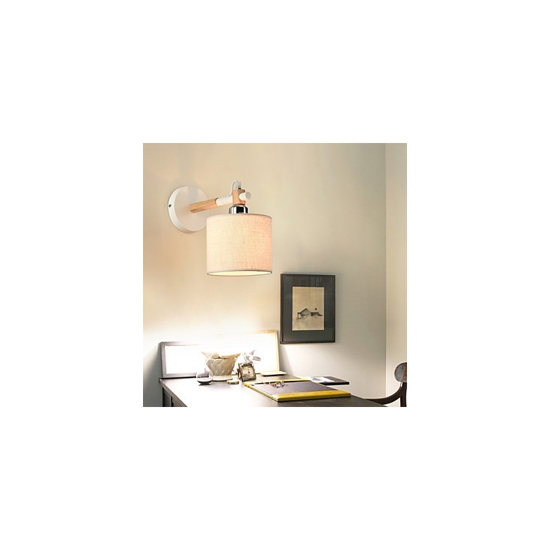 Applique murale en tissu moderne et contemporaine avec lumière ambiante