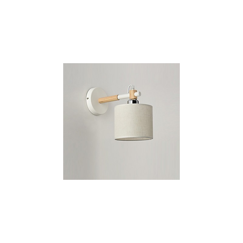 Applique murale en tissu moderne et contemporaine avec lumière ambiante