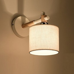 Applique murale en tissu moderne et contemporaine avec lumière ambiante