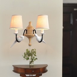 Applique murale rustique simple et vintage avec lumière ambiante