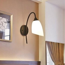Lampe de chevet murale noire américaine simple pour chambre à coucher