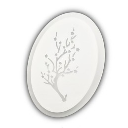 Applique murale ronde en acrylique sculpté prune, lampe de chevet, éclairage de couloir, blanc chaud, AC 220 V