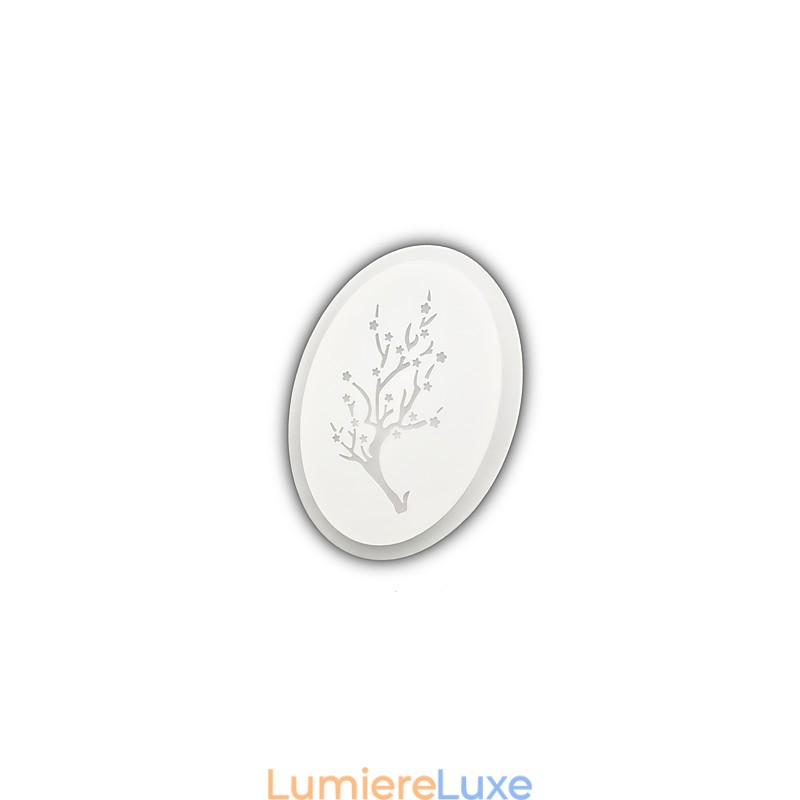 Applique murale ronde en acrylique sculpté prune, lampe de chevet, éclairage de couloir, blanc chaud, AC 220 V