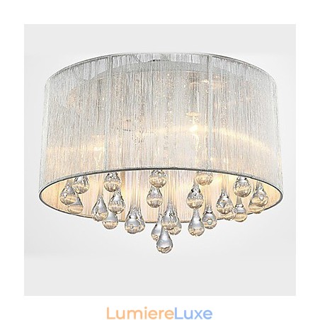 Plafonnier moderne en cristal à 4 lumières Plafonnier moderne en cristal à 4 lumières