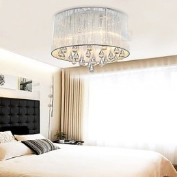 Plafonnier moderne en cristal à 4 lumières