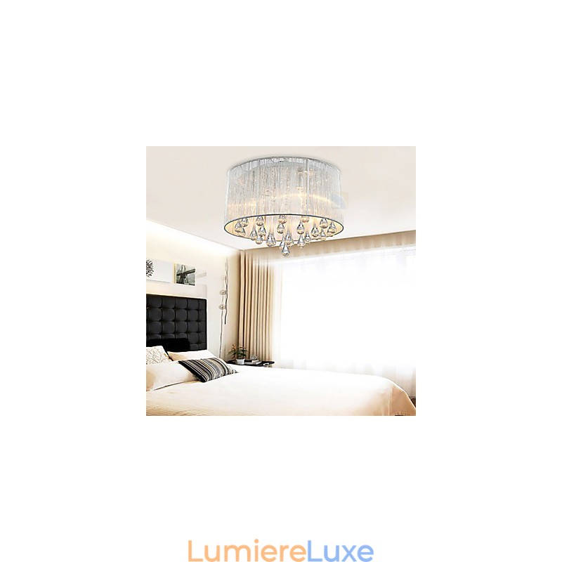 Plafonnier moderne en cristal à 4 lumières
