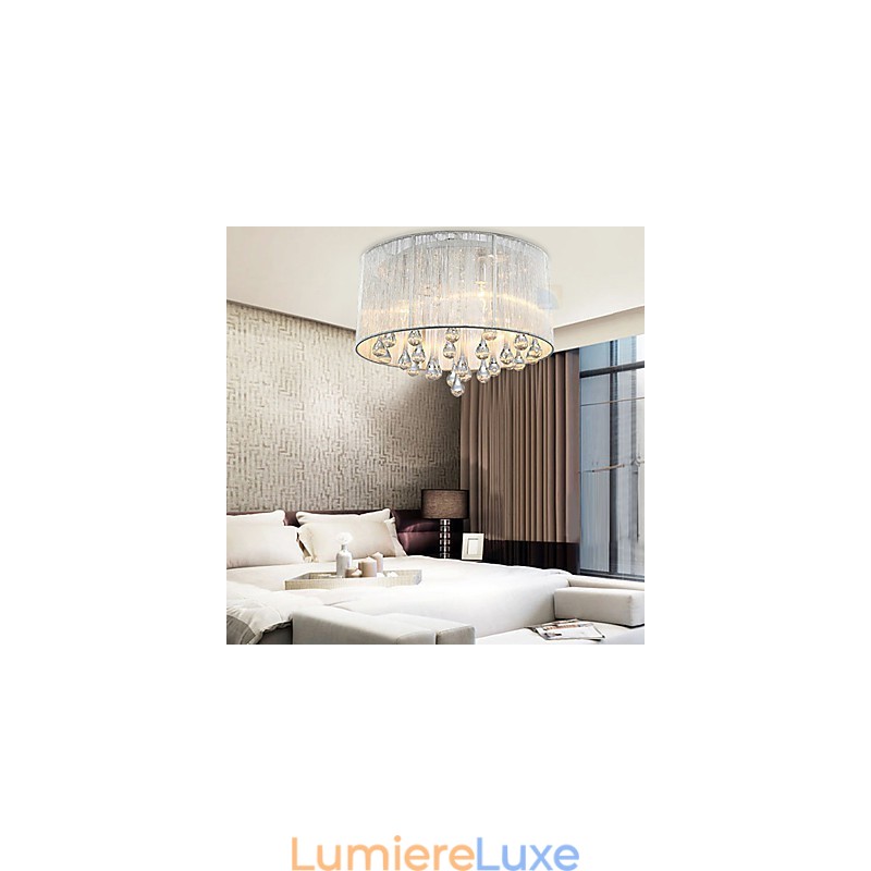 Plafonnier moderne en cristal à 4 lumières