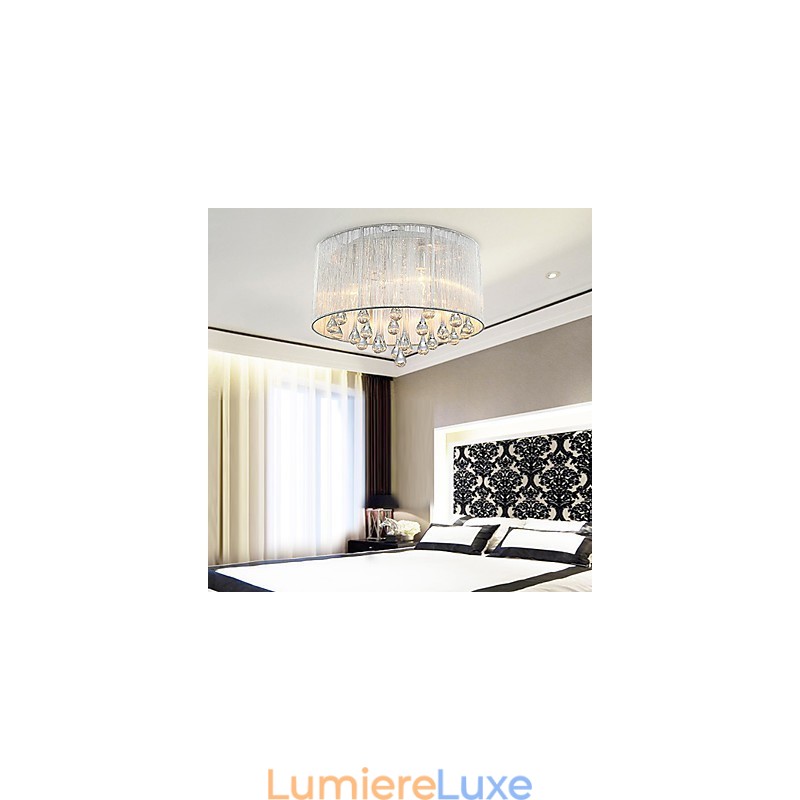 Plafonnier moderne en cristal à 4 lumières