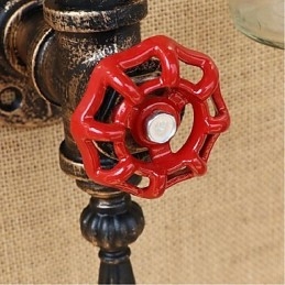 Lampe murale en fer avec interrupteur, style américain, pour restaurant, bar, bouteille de vin, ambre