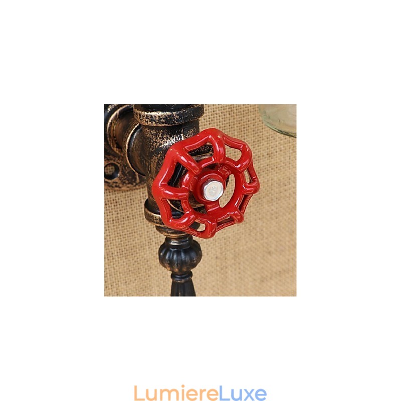 Lampe murale en fer avec interrupteur, style américain, pour restaurant, bar, bouteille de vin, ambre