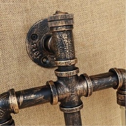 Lampe murale en fer avec interrupteur, style américain, pour restaurant, bar, bouteille de vin, ambre