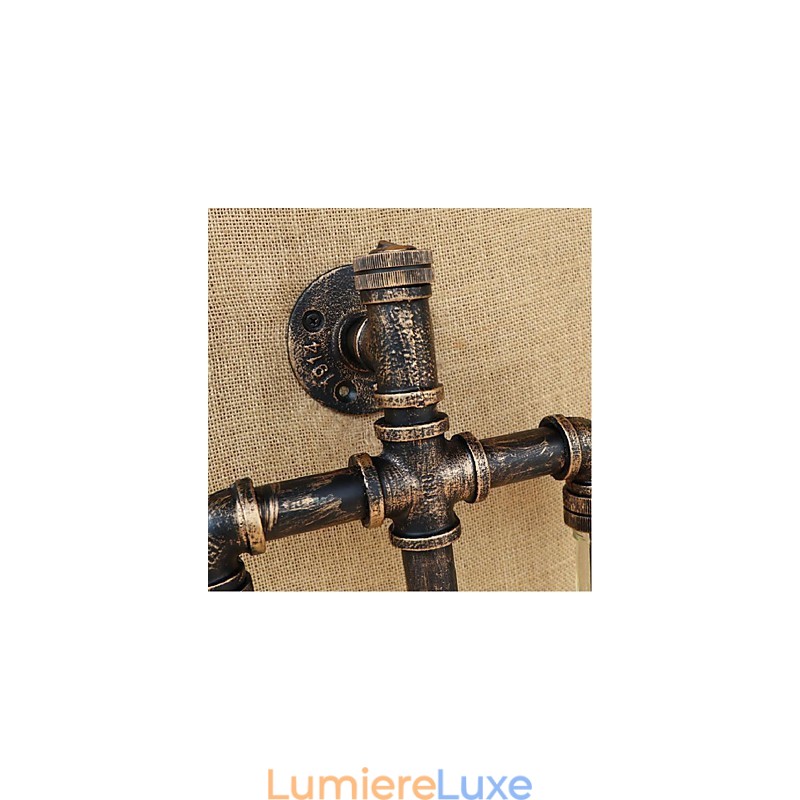 Lampe murale en fer avec interrupteur, style américain, pour restaurant, bar, bouteille de vin, ambre