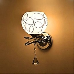 Lampe de chevet de chambre d'hôtel, applique murale minimaliste moderne en verre