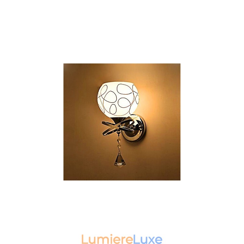 Lampe de chevet de chambre d'hôtel, applique murale minimaliste moderne en verre