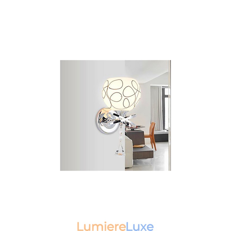 Lampe de chevet de chambre d'hôtel, applique murale minimaliste moderne en verre