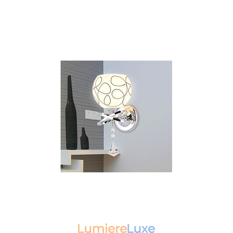 Lampe de chevet de chambre d'hôtel, applique murale minimaliste moderne en verre