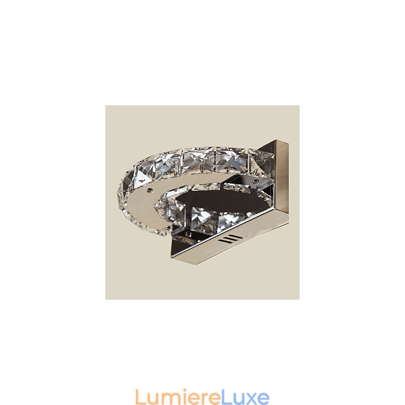 Fonction de peinture contemporaine moderne intégrée pour appliques murales à lumière ambiante en cristal