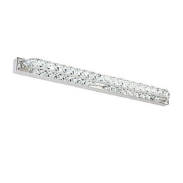 Lampe de salle de bain longue et de haute qualité, applique murale en métal et cristal