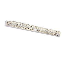 Lampe de salle de bain longue et de haute qualité, applique murale en métal et cristal