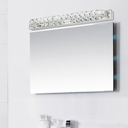Lampe de salle de bain longue et de haute qualité, applique murale en métal et cristal