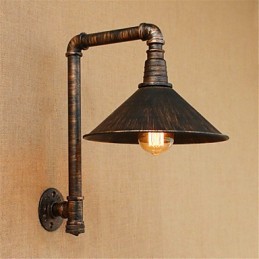 Applique murale rustique en laiton antique pour éclairage d'ambiance