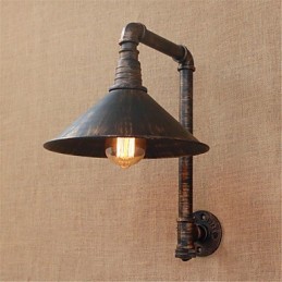 Applique murale rustique en laiton antique pour éclairage d'ambiance