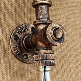 Applique murale style rétro américain, style industriel créatif, design bouteille d'eau, gris
