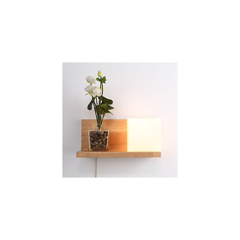 Appliques murales en bois style Max Country avec interrupteur