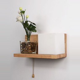 Appliques murales en bois style Max Country avec interrupteur