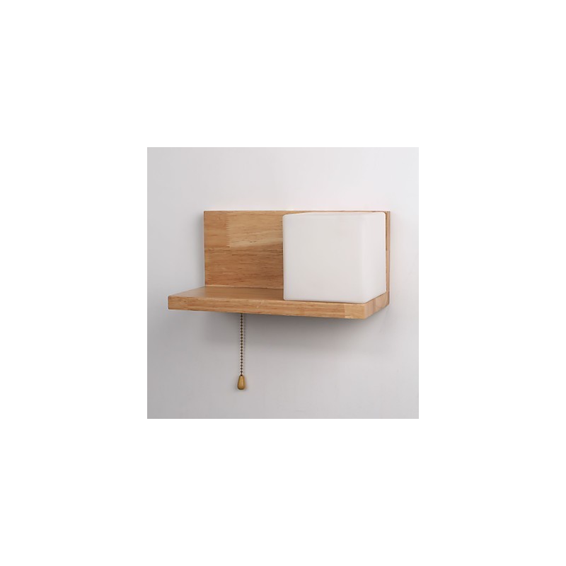 Appliques murales en bois style Max Country avec interrupteur
