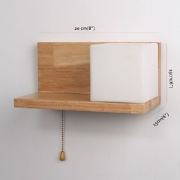 Appliques murales en bois style Max Country avec interrupteur