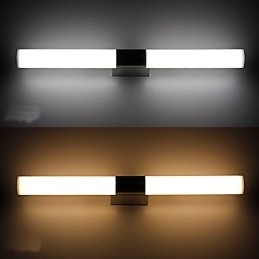 Lampe de salle de bain de haute qualité, 85-265 V, appliques murales en acier inoxydable et acrylique, éclairage de maquillage