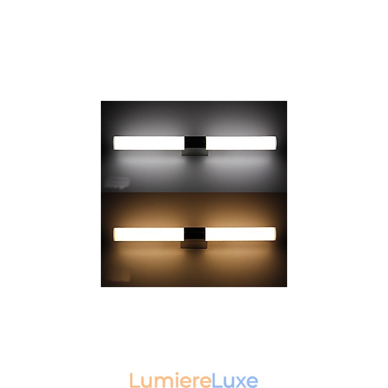 Lampe de salle de bain de haute qualité, 85-265 V, appliques murales en acier inoxydable et acrylique, éclairage de maquillage