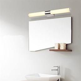 Lampe de salle de bain de haute qualité, 85-265 V, appliques murales en acier inoxydable et acrylique, éclairage de maquillage