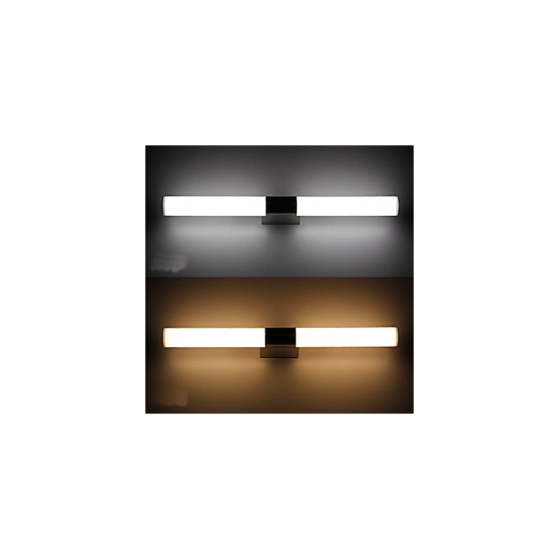 Lampe de salle de bain de haute qualité, 85-265 V, appliques murales en acier inoxydable et acrylique, éclairage de maquillage