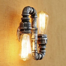 Applique murale à bras pivotant avec éclairage d'ambiance, style rétro country