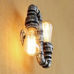 Applique murale à bras pivotant avec éclairage d'ambiance, style rétro country