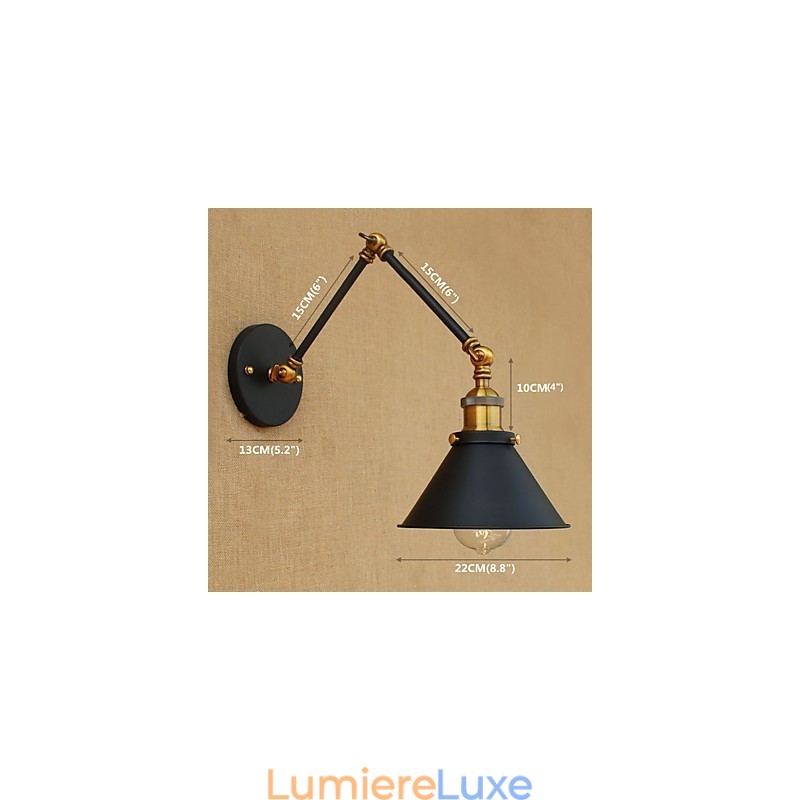 Applique murale en laiton, style industriel vintage, éclairage d'intérieur, décoration d'intérieur