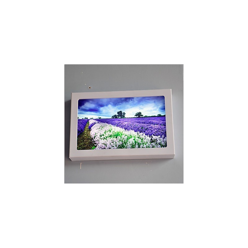 Peinture contemporaine moderne intégrée pour appliques murales à lumière ambiante