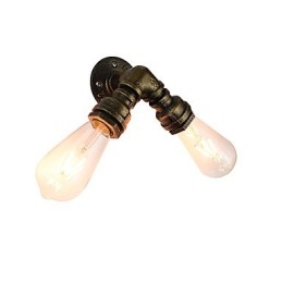 Applique murale en fer forgé, lampe sabre laser noire muette sur le mur