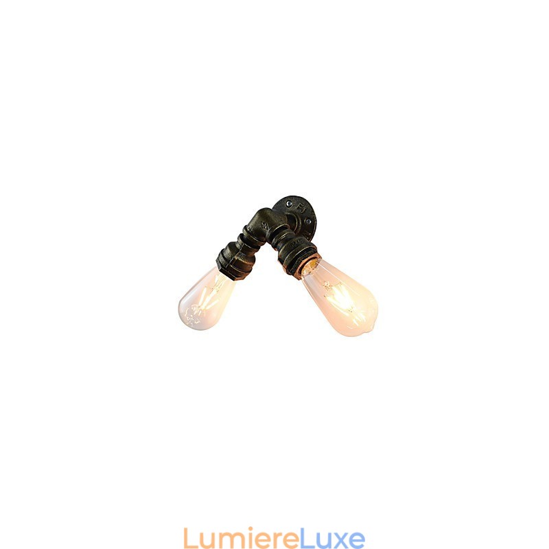 Applique murale en fer forgé, lampe sabre laser noire muette sur le mur